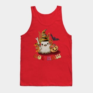  Boo Haw And Pumpkin Basket Halloween Tank Top